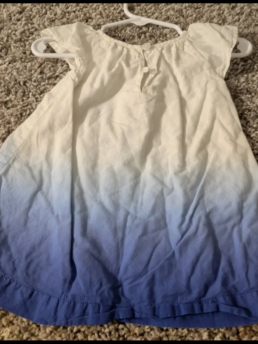 Old Navy White to Blue Ombre Girls Tank Dress Size 3/6 Months